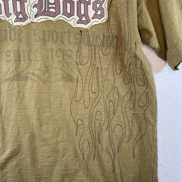 Big Dogs Mens Graphic T-shirt Sz S Grunge Biker Flames Y2K Streetwear - Picture 3 of 10
